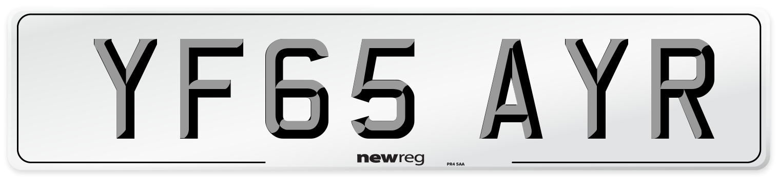 YF65 AYR Number Plate from New Reg